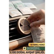 Ondéle Aero MD003 Ahşap Araç Kokusu ve Oto Klima Difüzörü | 10 Yedek Keçe Scent Pod | Éclat Botanique (Botanik Işıltı)