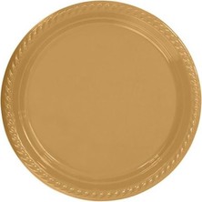 Selanikli Ticaret Partı Tabak Plastık Gold Pk 25 Lı Yuvarlak 22 cm