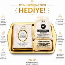 Lawin Oens Gold Paslanmaz Hamam Tepsi Seti (3’lü) – Süngerli Sabun + Taş Dövme Keseli Sabun + Kabak Lifli Sabun | Türk Hamamı & Gül