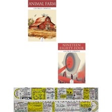 Pen Books Ingilizce Tam Metin 2 Kitap Set / George Orwell - Animal Farm - Nineteen Eight-Four + Özel Cetvel