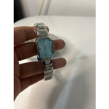 Hüma Butik Gümüş Renk Çelik Baget Saat - Modern ve Maskülen Şıklık