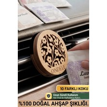 Ondéle Aero MD010 Ahşap Araç Kokusu ve Oto Klima Difüzörü | 10 Yedek Keçe Scent Pod | Éclat Botanique (Botanik Işıltı)