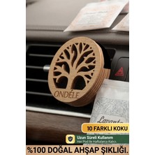 Ondéle Aero MD013 Ahşap Araç Kokusu ve Oto Klima Difüzörü | 10 Yedek Keçe Scent Pod | Éclat Vital (Yaşam Işıltısı)