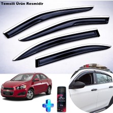 Caraks Aveo Sedan Mügen Cam Rüzgarlığı Abs Nikelajlı Cam Rüzgarlığı 2012-2020 4 Lü + Ebrayn 150 ml Koku