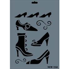 Uravas Store Rich New Seri N-258 Stencil 35X25 cm