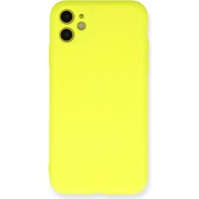 Uravas Store Iphone 11 Kılıf Nano Içi Kadife  - Sarı
