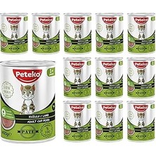 Uravas Store Yetişkin Kedi Kuzulu Pate 400 gr x 12 Adet