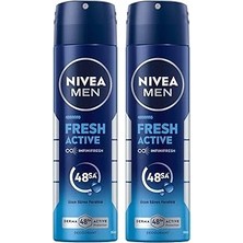Uravas Store Men Erkek Sprey Deodorant Fresh Active 150 Ml, Ter ve Ter Kokusuna Karşı 48 Saat Deodorant Koruması