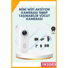 İn3dex Wifi Spor Kamerası 1080P 120° Geniş Açı IP68 Su Geçirmez
