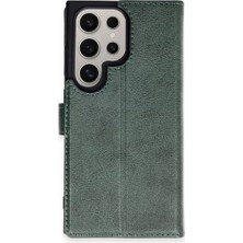 Toptan Bulurum Galaxy S24 Ultra Kılıf Trend S Plus Kapaklı Kılıf  Yeşil