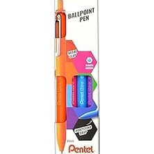 Uravas Store Pentel 1.0 mm Yağ Bazlı Mekanizmalı Roller Kalem - Izee - 4'lü Blister (F-P-S-V)