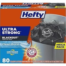 Uravas Store Hefty Ultra G L Karartma Mutfak P Torbalar - Temiz Patlama, 13 Galon, 80 Adet