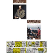 Pen Books Ingilizce Tam Metin 2 Kitap Set / Dostoyevski - Crime And Punishment - The Brothers Of Karamozov + Özel Cetvel