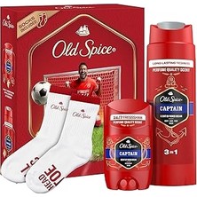 Uravas Store Old Spice Footballer Hediye Seti: Captain Deodorant Stick 50 Ml, Duşjeli 250 ml ve Çorap