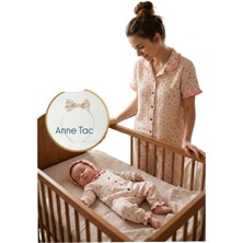 Diamondstar MÜSLİN KUMAŞ TAÇLI  ANNE BEBEK LOHUSA SET 3 Ay Kız