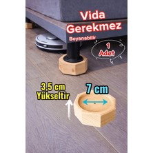 idekor Robot Süpürge Için Doğal Ahşap Koltuk Baza Yükseltici ” 3,5 cm Yükseltir | Oyuklu Takoz (1 Adet)