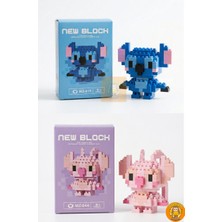 Bricks Stitch 2'li Hediye Seti Mikro Blok Figürler Sevgili Hediyesi (Mavi & Pembe) - 2 Ürün