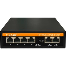 Tincam TBC-5PS4306N 4 Port 10/100M Poe + 2*100M Uplink RJ45 Port 65W Poe Switch