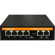 Tincam TBC-5FP4206N-X 4 Port 10/100M Spoe + 2*100M Uplink 24V Spoe Switch