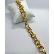 Kuyumcu Model Gold Dokulu Halka Bileklik