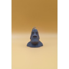 Rodopiva Örgü Desenli Moai Figürlü Anahtarlık (Plastik)