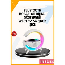 İn3dex Kablosuz Şarjlı LED Atmosfer Lambası 15W Hızlı Şarj Alarmlı