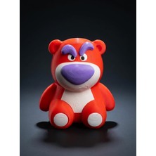 Demirhan3D 🎁 Lotso Oyuncak Ayı 11 cm | Pla 3D Baskı Yüksek Kalite | Doğa Dostu Sevimli Hediye Figürü