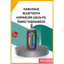 İn3dex IP67 Su Geçirmez LED Işıklı Bluetooth Hoparlör 5.1