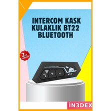 İn3dex Motosiklet Kask Içi Bluetooth Kulaklık Interkom BT22