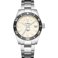 Cadisen 38MM Çelik Kordon Erkek Kol Saati C8207 Krem