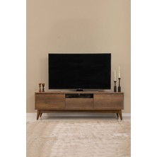 Maq Home Vina Masif Ahşap Ayaklı Çekmeceli Modern Tv Ünitesi 170 cm