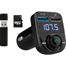 Uravas Store GA02 Otomatik Frekans Tanımalı Parazit Yok Fm Radyo Transmitter 3.1A Hızlı Şarj Micro Sd Bluetooth