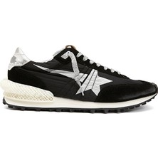 Golden Goose Marathon Siyah Gri Kadın Sneaker