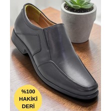 Ispartalılar 717 Hazır Rahat Taban Içi Dışı Deri Erkek Ayakkabı Bağcıksız Klasik Erkek Ayakkabı