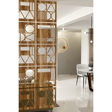 Kayasan Ahşap Kayasan ® Lazer Kesim Sarkıt Paravan, Ahşap Seperatör, Oda Ayırıcı 4'lü Panel Levha Seti