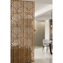 Kayasan Ahşap Kayasan ® Lazer Kesim Sarkıt Paravan, Ahşap Seperatör, Oda Ayırıcı 4'lü Panel Levha Seti