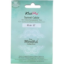 Knitpro Mindful 360° Döner Misina Kablosu 80 cm (Sadece Kablo 57 Cm)