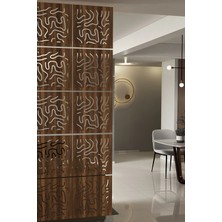 Kayasan Ahşap Kayasan ® Lazer Kesim Sarkıt Paravan, Ahşap Seperatör, Oda Ayırıcı 4'lü Panel Levha Seti