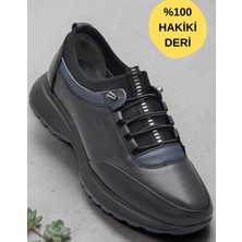 Ispartalılar 71654 Ortopedik Taban İçi Dışı Deri Erkek Ayakkabı Lastik Bağcıklı Casual Erkek Ayakkabı