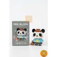 Bricks Maceracı Panda Karakter Figürü 3D Yapboz Puzzle Yapı Oyuncakları