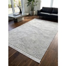 NarStore Home Dinar Armoni Saçaklı Kaymaz Tabanlı Kesme Kabartmalı Yıkanabilir Salon Koridor Halı Yolluk