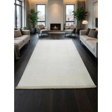 NarStore Home Dinar Armoni Saçaklı Kaymaz Tabanlı Kesme Kabartmalı Yıkanabilir Salon Koridor Halı Yolluk
