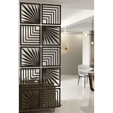 Kayasan Ahşap Kayasan ® Lazer Kesim Sarkıt Paravan, Ahşap Seperatör, Oda Ayırıcı 4'lü Panel Levha Seti