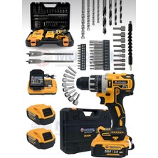 Asr MUR-9029 Kömürsüz Brushless Motorlu Şarjlı Matkap - 21V 3.0AH Çift Akülü 66 Parça Setli