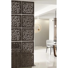 Kayasan Ahşap Kayasan ® Lazer Kesim Sarkıt Paravan, Ahşap Seperatör, Oda Ayırıcı 4'lü Panel Levha Seti