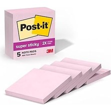 Uravas Store Post-It Süper Yapışkan Notlar, 5 Yapışkan Not Kağıdı, 7,6 x 7,6 Cm, Okul Malzemeleri, Ofis Ürünleri