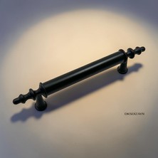DKSDİZAYN 5 Adet Ezgi Düz Siyah Dolap Kulpu – Metal Ayaklı Alüminyum Modern Mobilya Kulpu (96 / 128 / 160 / 192 Mm)