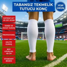 Bs Beyaz Shoes Tüm Spor Aktiviteler 40-46 Standart Profesyonel Tabansız Kesik Tekmelik Tutucu Futbol Sporcu Tozluğu Çorapı (Tekmelik Dahil Değildir.)