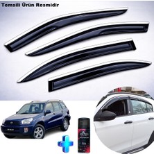Caraks Toyota Rav 4 Mügen Cam Rüzgarlığı Abs Nikelajlı Cam Rüzgarlığı 1999-2006 4 Lü + Ebrayn 150 ml Koku