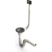 Euromix Körüklü Taşmalı Çöpmak Tekli Lavabo Sifonu